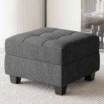 EverCozy Square Shape Upholstered Ottoman