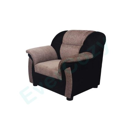 Interio 5 Seater (3+1+1) Luxurious Fabric Sofa Set (Brown & Black) - Image 6