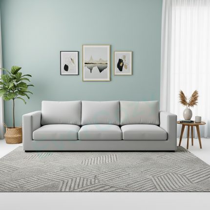 Zeno 3 Seater Fabric Sofa