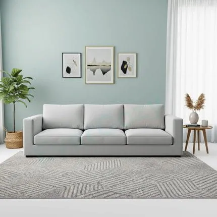 Zeno 3 Seater Fabric Sofa