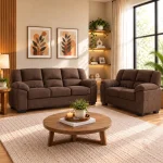 Leo Premium Fabric Sofa Set